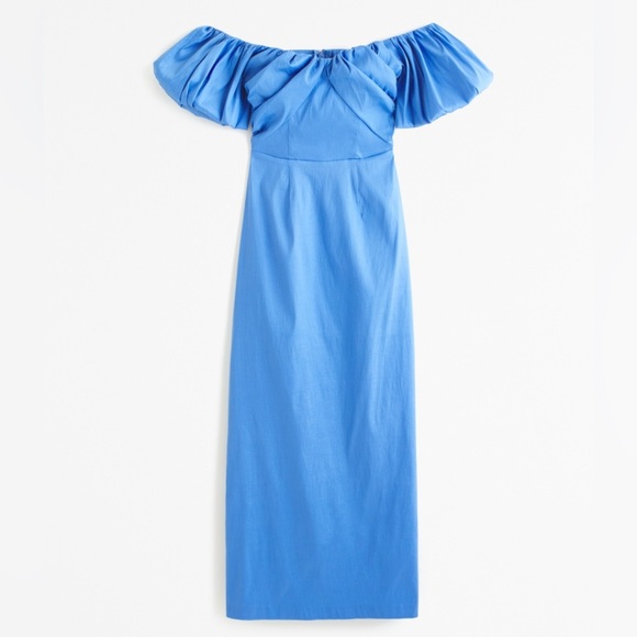 Taffeta Off The Shoulder Midi Dress - Picture 2 of 4